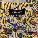 Tolani  silk dress drawstring waist v‎ neck small lined bottom ruffle Photo 4