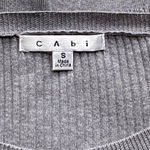 CAbi Thin Gray & Black Lace Applique Cardigan Sweater ~ Women's Size SMALL Photo 4