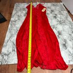 Val Mode True Vintage Sheer Lace Panel lingerie slip dress night gown NWT Large Red Photo 5