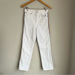 Sundry Anthropologie  White High Rise Rainbow Trim Pants Size 25 Photo 3