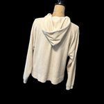 Aerie cream hooded ribbed velour sweatshirt. EUC, size XS. Photo 2