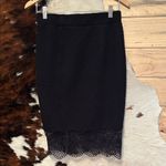 Free People  Storyteller Black Lace Pencil Skirt Size Small Photo 4