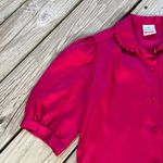 Wrangler  Women's Vintage Red Satin Blouse Size M Photo 2
