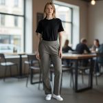 RBX Womens Elastic Waistband Pants Plus Size XL Black White Stretch Pockets Photo 9