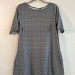 Cuddl Duds Dress Black & White Flexwear Rainbow Hem Lounge Wear Sz S GUC Photo 2