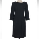 Laura Ashley Vintage  Timeless Classic Black Midi Dress Size 4 Small S Photo 6