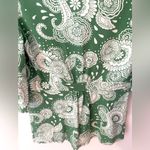 Boden USA BODEN Louisa Top Womens 6 Green Bell Sleeve Floral Jersey Paisley Modal Coastal Photo 11