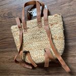 NWT XIX PALMS Shorebreak Picnic Cooler Bag Backpack Woven Straw Boho Bag Tan Photo 12