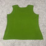 Misook  Shell Tank Womens 1X Kelly Green Knit Sleeveless Side Slits Photo 3