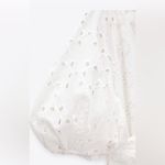 ZARA  Bloggers Fav Oyster White Belted Embroidered Tiered‎ V-Neck Midi Dress Sz M Photo 5