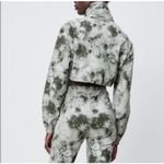 ZARA ‎ Cropped Jacket Green Camo Tie Dye L Photo 2