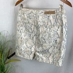 GRLFRND  Alyssa Tan & Gray Python Snake Print Denim Mini Skirt 26 S Photo 2
