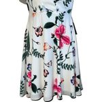EXPRESS Swing A-line Wrap Dress Floral Mini Flutter Sleeves NWT $60 Size 00 Photo 3