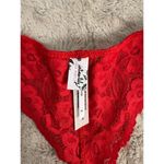 Free People  Women's Red Lace Racerback Bralette Size S Photo 2