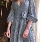 Cute Sparkly Mini Dress Silver Size 2 Photo 0