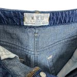Free People  27 Waist Button Fly A-line Denim Raw Edge Distressed Mini Skirt Photo 1