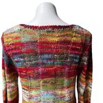 Ultra Flirt  Y2K Rainbow Knit Crochet Long Sleeve Dress Photo 8