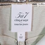 NEW Cinq A Sept Francine Metallic Gold Faux Vegan Leather Straight Leg Pants 6 Photo 1