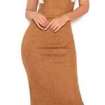 House Of CB  Rayna Dress Tan And White Photo 0