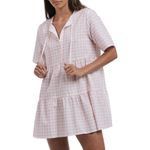 Charlie Holiday   Belle Womens Checkered Short Sleeve Size Small NWT Photo 1