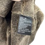 CAbi  Brown Faux Microsuede Shearling Patchwork Snap Up Collared Jacket Size M Photo 4