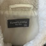 New Sweet Lovely by Jen Women’s Sherpa vest in off white and black Plus size 2XL Photo 4