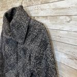 Talbots Womens 4P Blazer Black Glen Plaid Wool Blend Big Collar Pockets Petites Photo 6