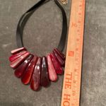 Anthropologie VINTAGE ANTHRO Leather Statement Necklace Photo 6