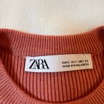 ZARA  ribbed sweater with tie closure Size Small Color Peach Photo 1