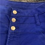 Charlotte Russe Refuge Electric Blue Button Closure High Rise Shorts Size 10 Photo 2