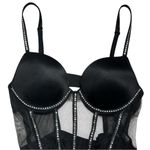 Victoria's Secret Victoria’s Secret Black Subtle Shine Push Up Teddy One Piece Womens XS Photo 2