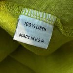 Bryn Walker Size S Tunic Top Asymmetrical Hem Lagenlook Linen Made in USA Green Photo 4