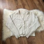 Lulus LULU’S Keep Me Bundled Cream Fuzzy Knit Cardigan Photo 3