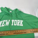 GREEN CROPPED NEW YORK HOODIE OVERSIZED WOMEN SZ‎ 8 BY RELAXX NEW Photo 6