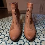 Rebecca Minkoff Perforated Leather Heeled Ankle Boots Cognac Size 8.5 Photo 1