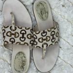 Gucci Horsebit Cream and Brown Sandals with Ornate Design Size 7 Photo 7