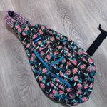KAVU  Rope Sling Bag Shooting Sparklers Black Purse Outdoor Hiking Blue Photo 1