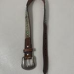 Nocona Women's Brown Western Belt Leather Rhinestone Horse Hair Studded Bling 26 Photo 3