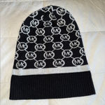 Michael Kors  Black and White Logo Beanie Photo 0
