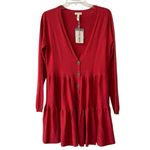 Matilda Jane Brilliant Daydream Love Me Tender Cardigan Sweater Red Small NEW Photo 1