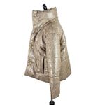 Nanushka Hide Jacket Vegan Leather Puffer Coat Brown Photo 3
