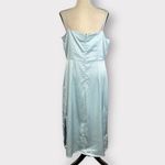 Sam Edelman  Light Blue Cutout Satin Sleeveless Cami Midi Dress Women's Sz 12 NWT Photo 4