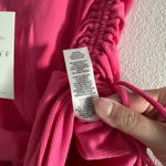 WAYF NWT  Side Ruched Midi Skirt M Hot Pink Photo 5