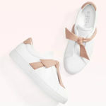 Alexandre Birman NWOT Women's Alexander Birman Clarita Sneaker Suede Nude Nappa Leather size 39 Photo 0