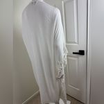 Walter Baker  Cover Up One Size White Acapulco Kaftan Maxi Dress Tassels #186 Photo 10