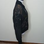 G 3 vintage floral leather bomber jacket size medium # 238 Purple Photo 4