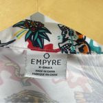 Empyre XS Graphic Crop Button Down Shirt Tiger Skull Eagle Ed Hardy Style Tattoo Red Photo 3