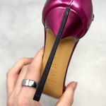 Casadei Candylux Blade Chrome Metallic Ankle Strap Stiletto Sandal Heels Pink 35 Photo 8