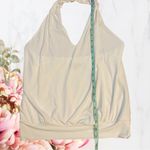 EXPRESS White Sleeveless Draped Tank Top Photo 4