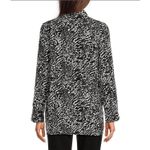 Michael Kors Animal Print Zip Front Jacket Lightweight White Black P/M Photo 1